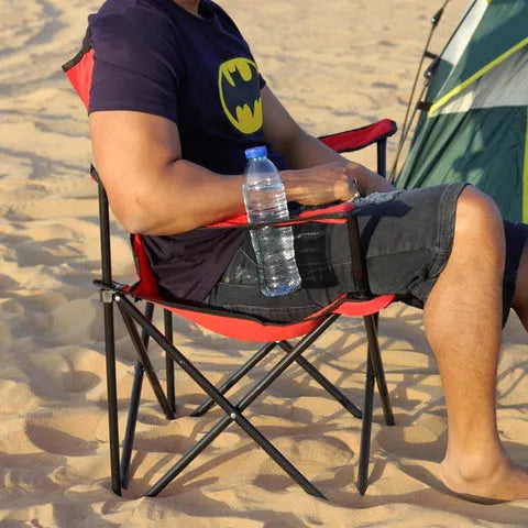 BYFT Camping Chair, Foldable Chair with Armrests and Cup Holder (Chair Only)