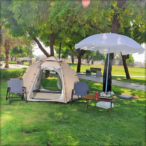 BYFT Cream Pop up Camping Tent with Carry Bag (Tent Only)