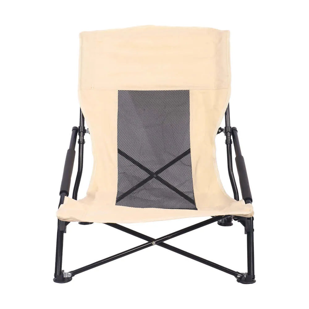 BYFT Patio Lounge Low Height Chair with Arm Rest for Reading Garden Chair