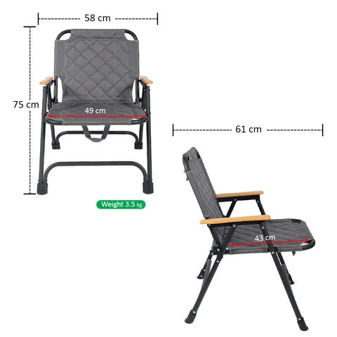 BYFT 1 Piece Lightweight Portable Canvas Camping Chair (Chair Only)