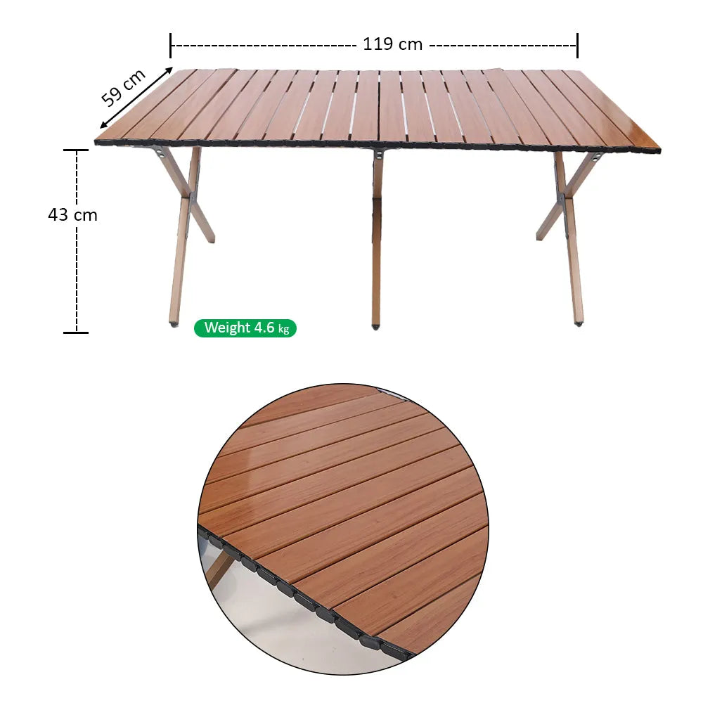 BYFT Folding Lightweight Aluminum Camping Table