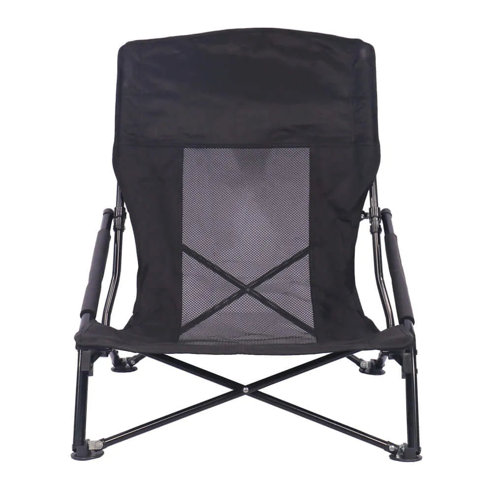 BYFT Patio Lounge Low Height Chair with Arm Rest for Reading Garden Chair