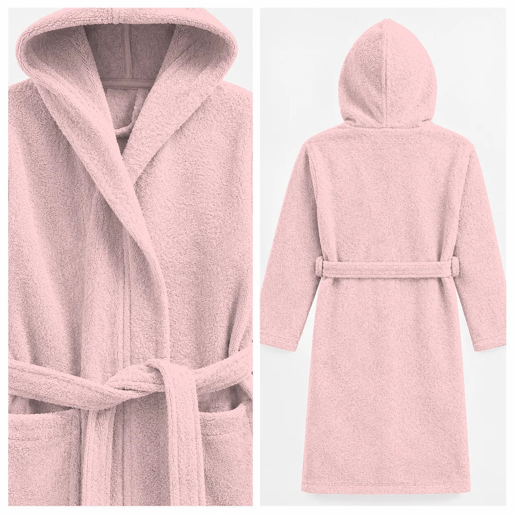BYFT Daffodil Kids Hooded Bathrobe Luxury Cotton Soft, Absorbent, Quick-Dry