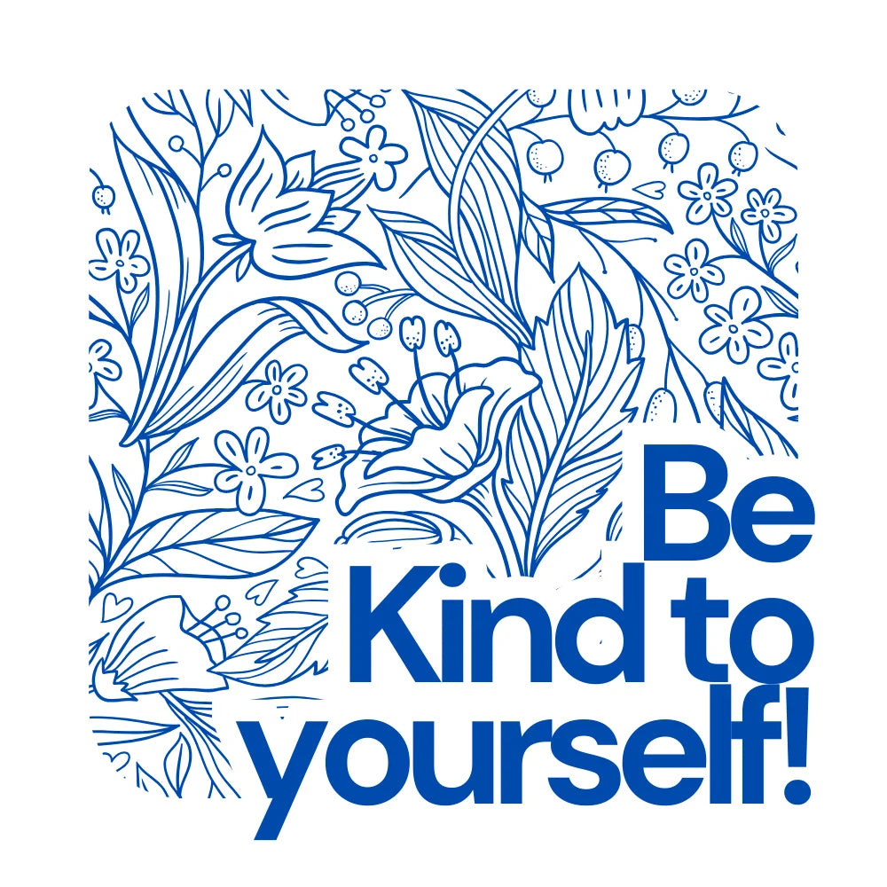 BYFT Motivation Tote Bag "Be Kind to Yourself", Inspirational Printed Tote Reusable Everyday Carry Set of 1