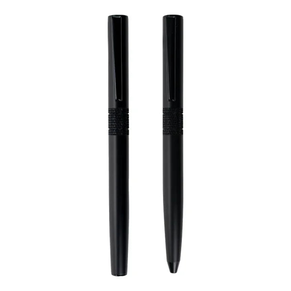 BYFT Black Metal Pen Set with Matte Finish in Hardboard Slide to Open Box Set of 01