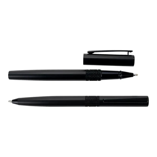 BYFT Black Metal Pen Set with Matte Finish in Hardboard Slide to Open Box Set of 01