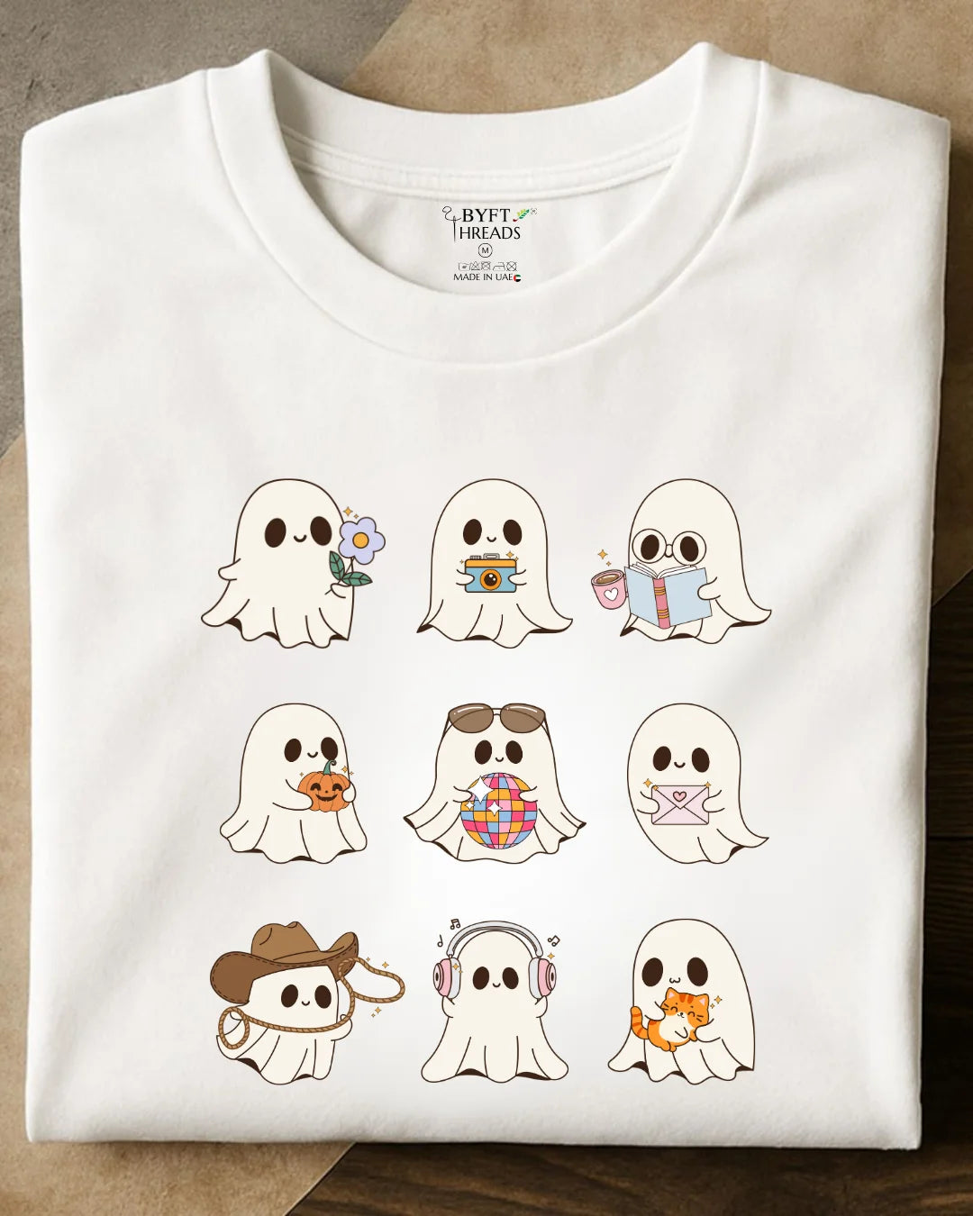 BYFT Threads Personalized Halloween Theme Round Neck T-Shirt