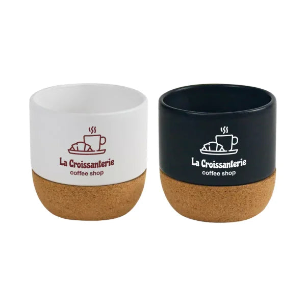 BYFT Ceramic Cup with Cork Base 6 oz Matte Finish