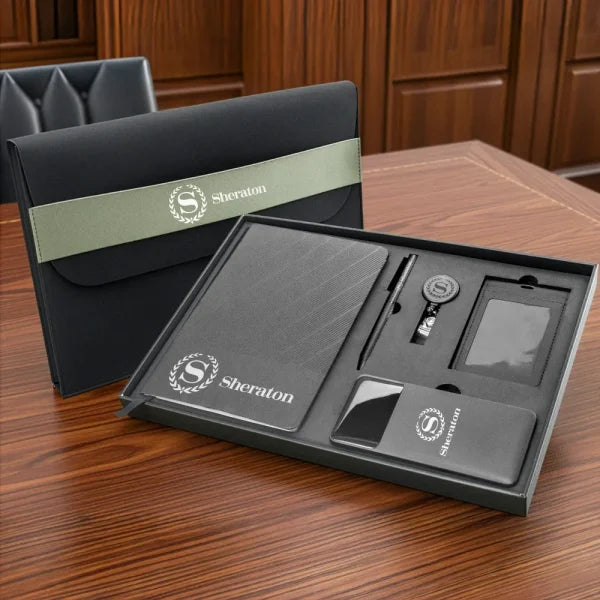 BYFT Premium Office Gift Set in Black Sleeve Pouch Ideal for Corporate Gifting Set of 01