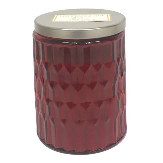 BYFT Colored Jar Scented Candle - Black Pomegranate - Luxury Home Fragrance & Décor Candle