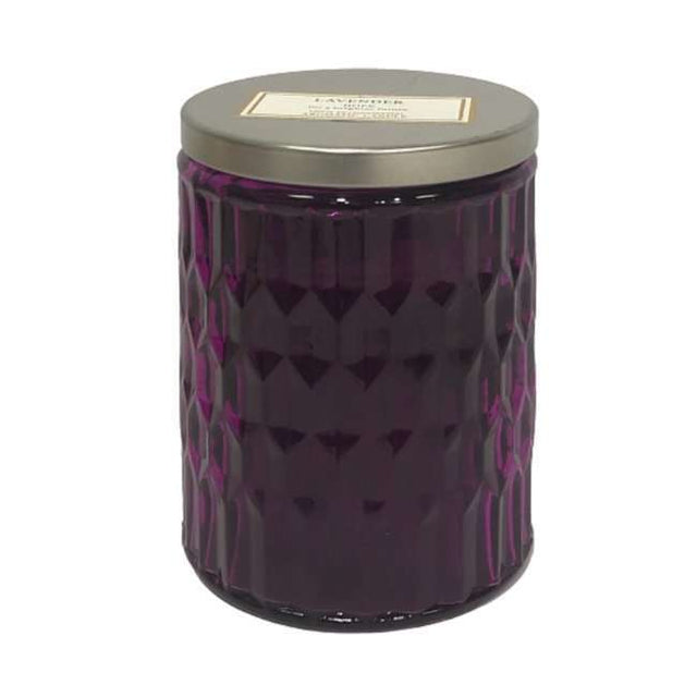 BYFT Colored Jar Scented Candle - Herbal Lavender - Relaxing Floral Aromatherapy Candle