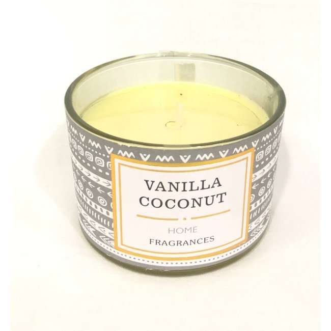 BYFT Scented Candle - 5cm - Vanilla Coconut - Tropical & Cozy Aromatherapy Candle for Home & Gifts