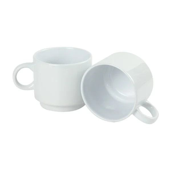 BYFT Ceramic Cups 10 Oz Glossy Finish White Color