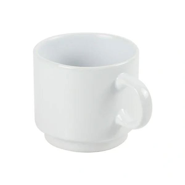 BYFT Ceramic Cups 10 Oz Glossy Finish White Color