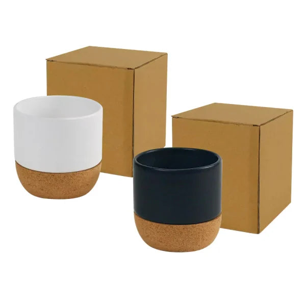BYFT Ceramic Cup with Cork Base 6 oz Matte Finish