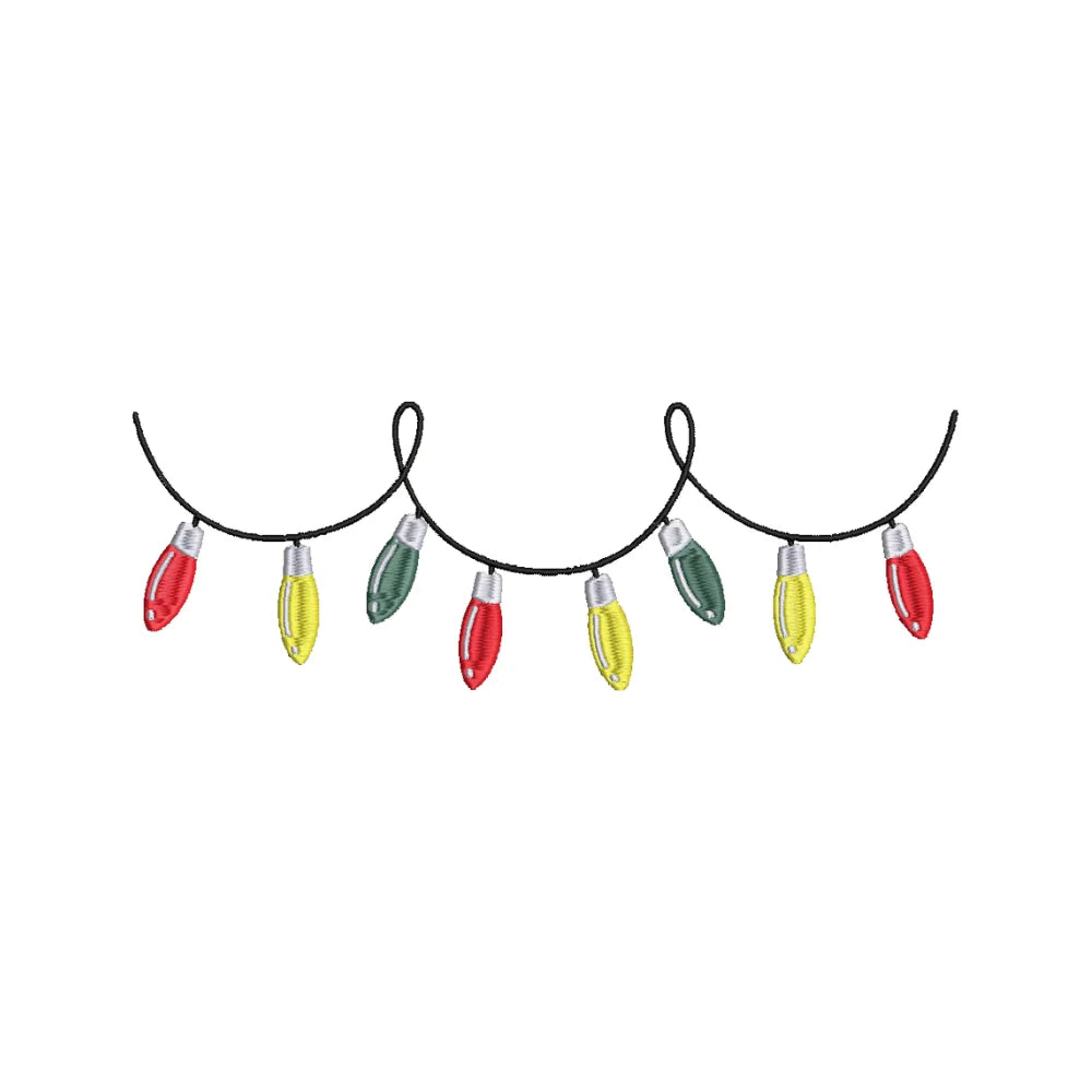 BYFT Embroidered For You Personalised Cotton Towel - Christmas - Light Garland Design High Quality Embroidery Perfect For Gifting