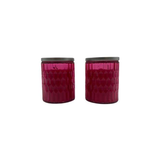 BYFT Colored Jar Scented Candle - Velvet Rose - Elegant Floral Home Fragrance Candle