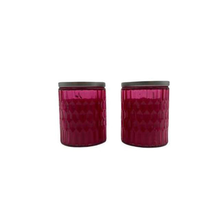 BYFT Colored Jar Scented Candle - Velvet Rose - Elegant Floral Home Fragrance Candle