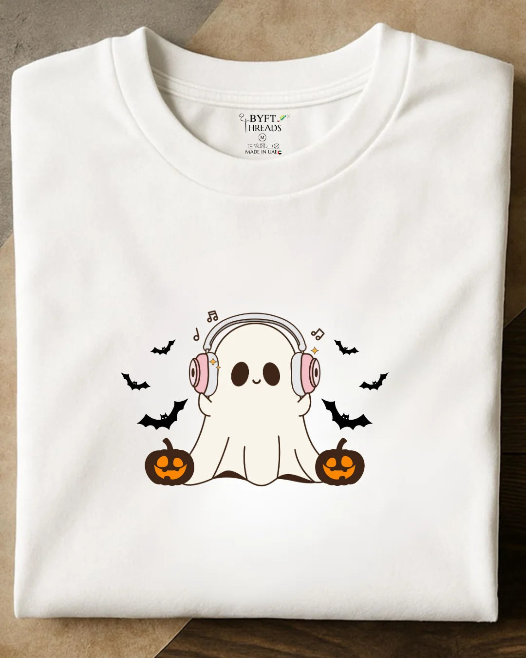 BYFT Threads Personalized Halloween Theme Round Neck T-Shirt
