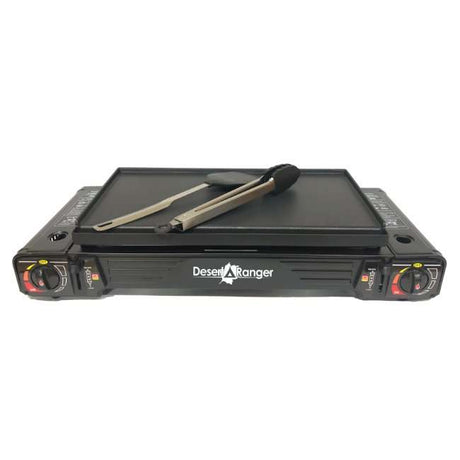 Desert Ranger Portable Butane Gas Stove with Tools - Complete Outdoor Cooking Kit
