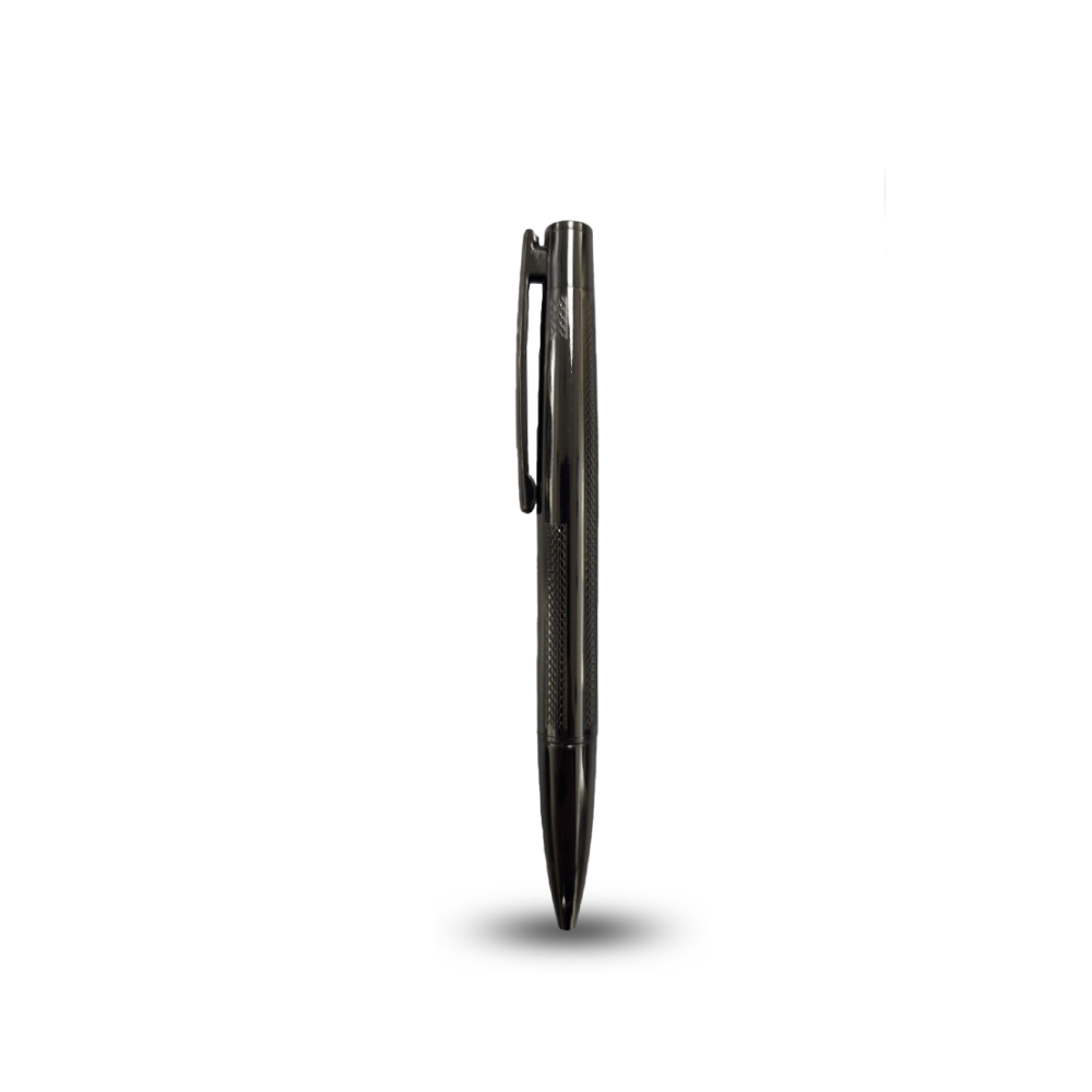 BYFT Elegant Twist Gunblack Metal Pen - Blue Ink