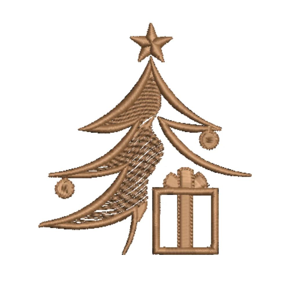 BYFT Embroidered For You Personalised Cotton Towel - Christmas - Elegant Christmas Tree with Gift Design High Quality Embroidery Perfect For Gifting