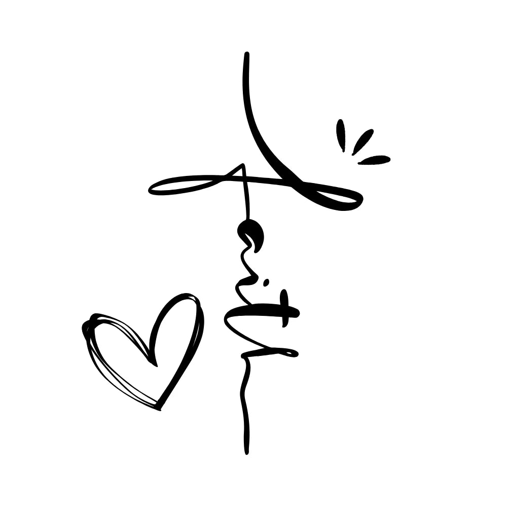 BYFT Inspirational Tote Bag – “Faith” Minimalist Heart Printed Reusable Tote | Eco-Friendly Daily Carry Bag (Set of 1)