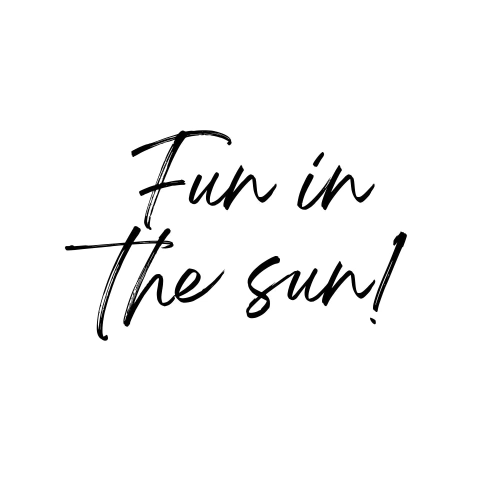 BYFT Summer Vibes Tote Bag – “Fun in the Sun!” Script Printed Reusable Tote | Eco-Friendly Daily Carry Bag (Set of 1)