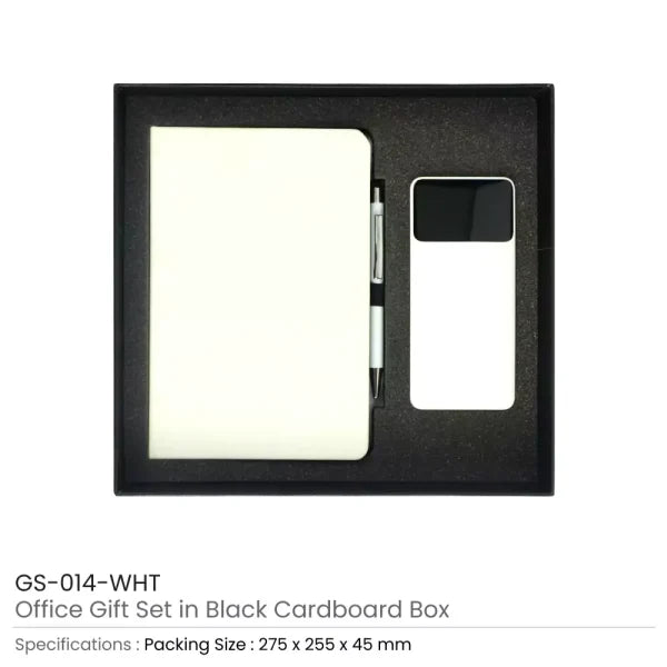 BYFT Promotional Office Gift Sets in Cardboard Box - Black Set of 01