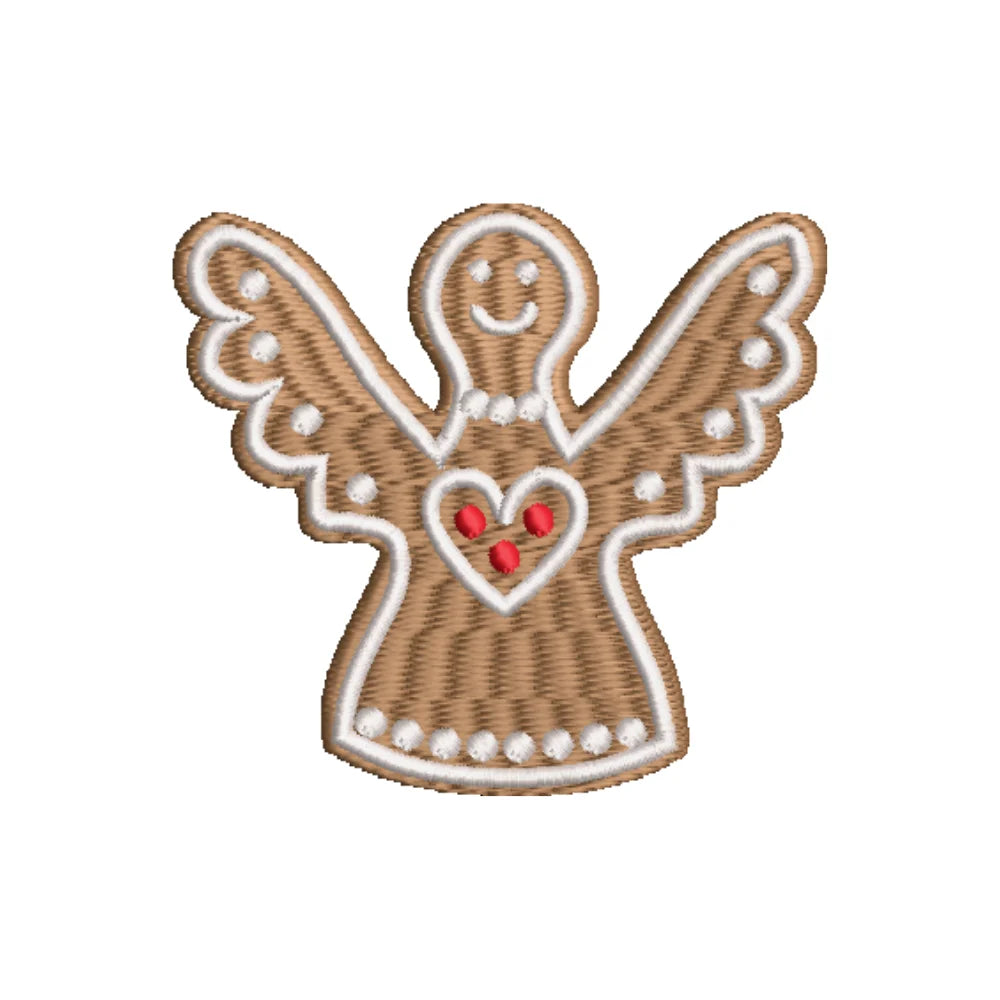 BYFT Embroidered For You Personalised Cotton Towel - Christmas - Gingerbread Angel Cookie Design High Quality Embroidery Perfect For Gifting