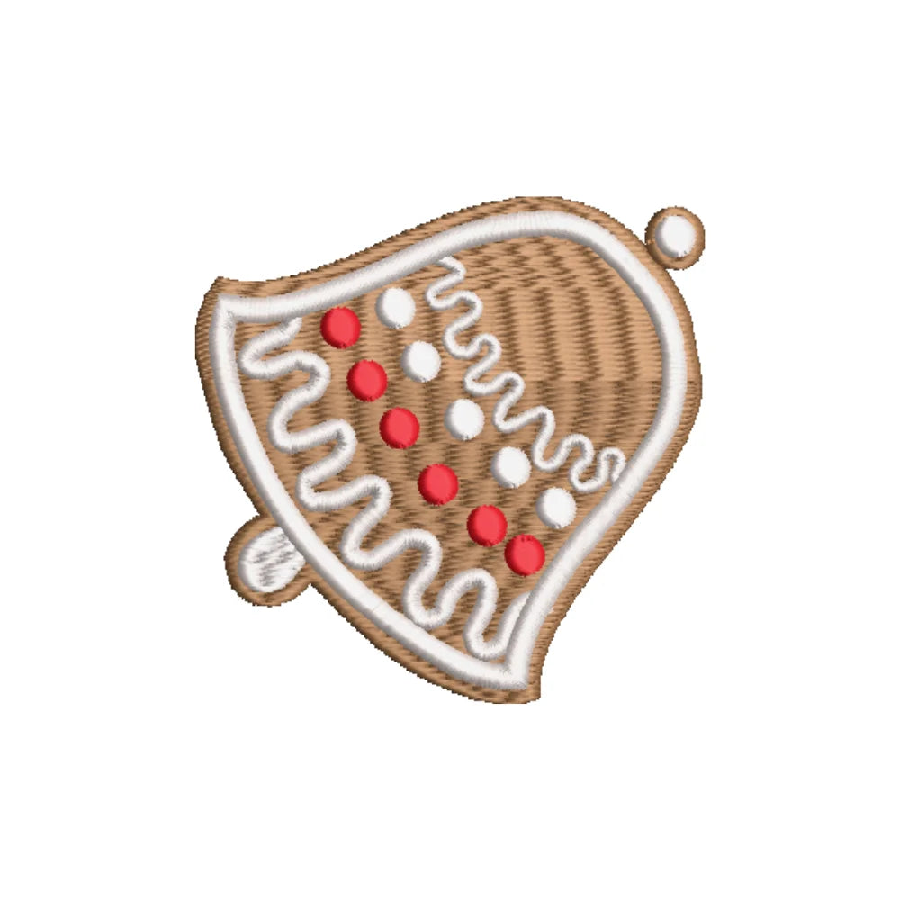 BYFT Embroidered For You Personalised Cotton Towel - Christmas - Gingerbread Bell Cookie Design High Quality Embroidery Perfect For Gifting