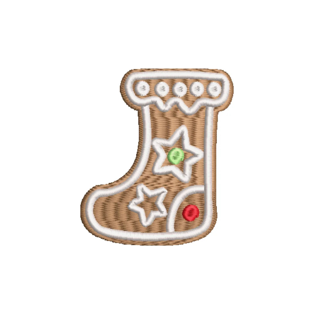 BYFT Embroidered For You Personalised Cotton Towel - Christmas - Gingerbread Stocking Cookie Design High Quality Embroidery Perfect For Gifting