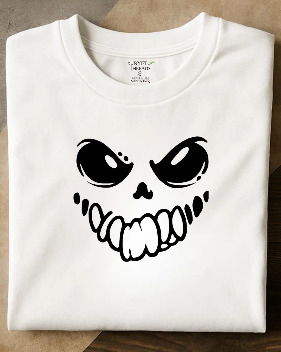 BYFT Threads Personalized Halloween Theme Round Neck T-Shirt