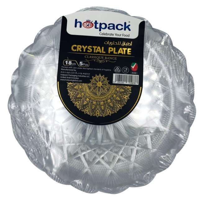 Hotpack Crystal Plate - 5 Pcs | Elegant Plate