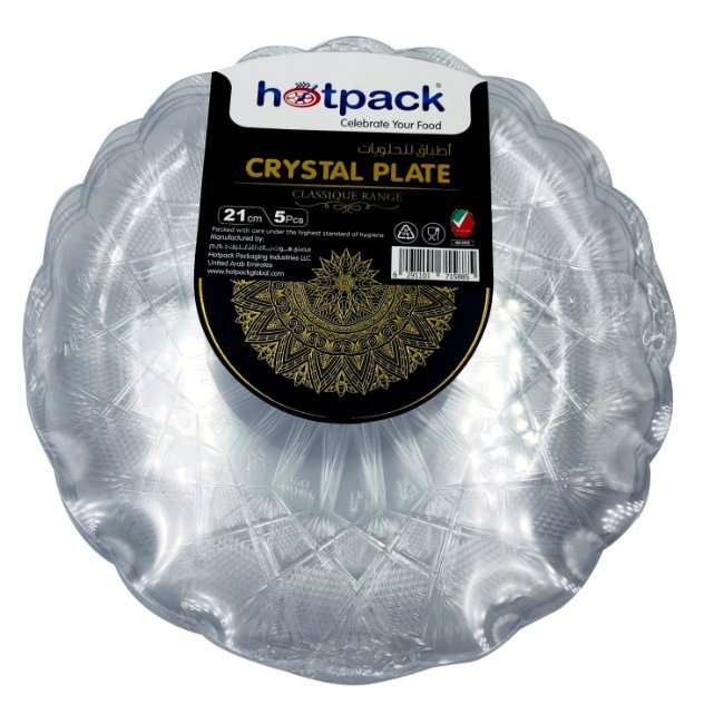 Hotpack Crystal Plate - 5 Pcs | Elegant Plate
