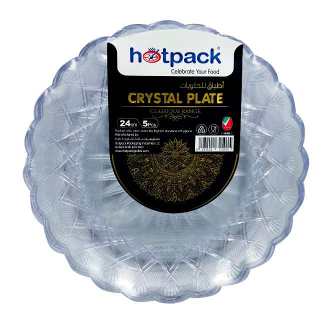 Hotpack Crystal Plate - 5 Pcs | Elegant Plate