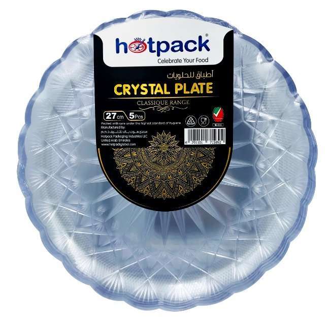 Hotpack Crystal Plate - 5 Pcs | Elegant Plate