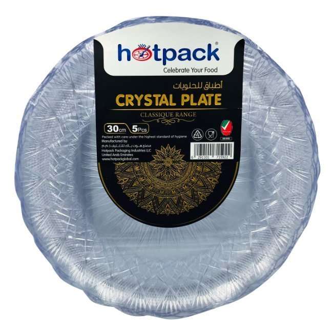 Hotpack Crystal Plate - 5 Pcs | Elegant Plate