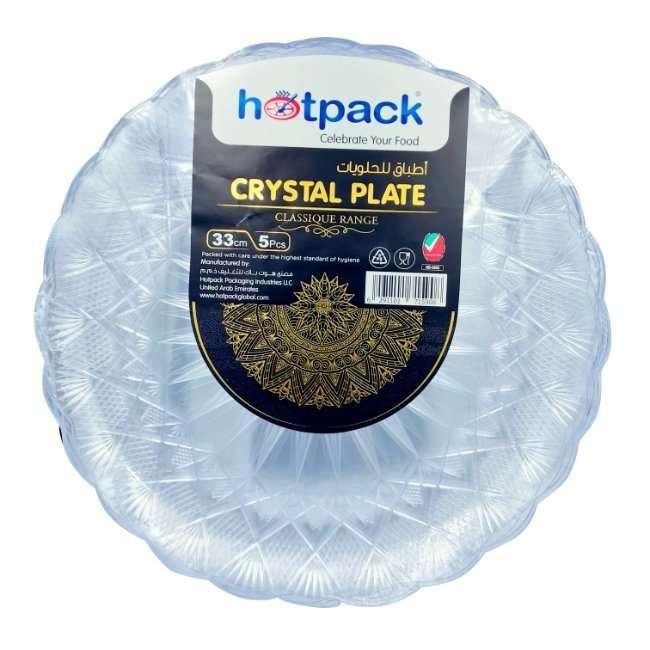 Hotpack Crystal Plate - 5 Pcs | Elegant Plate