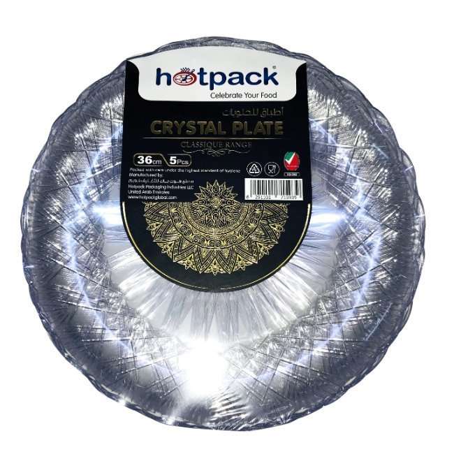 Hotpack Crystal Plate - 5 Pcs | Elegant Plate
