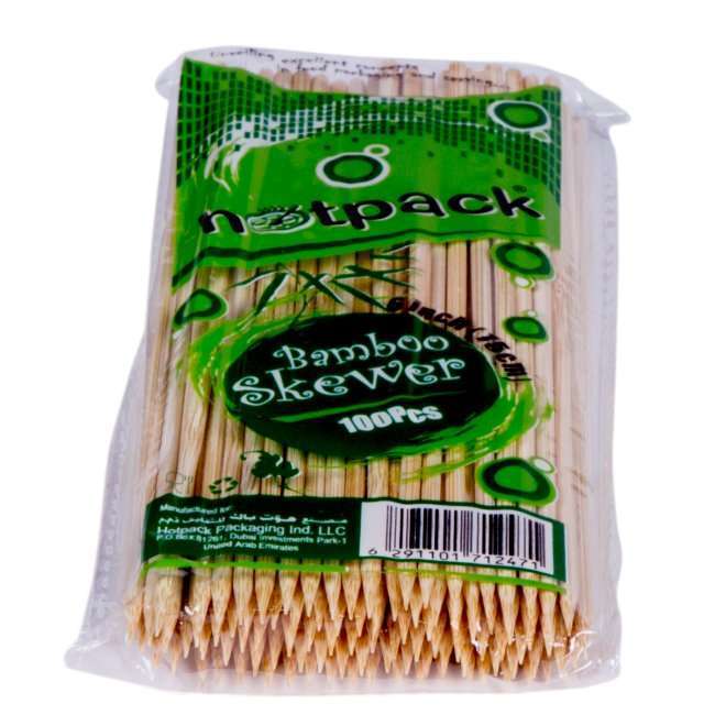 Hotpack Bamboo Skewers - 100 Pcs | BBQ & Grill Stick
