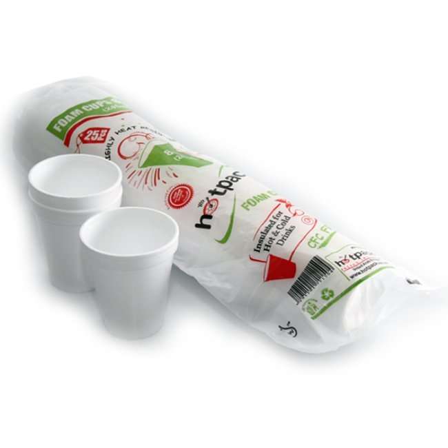Hotpack Foam Cups - 25 Pcs | Disposable Coffee Cup