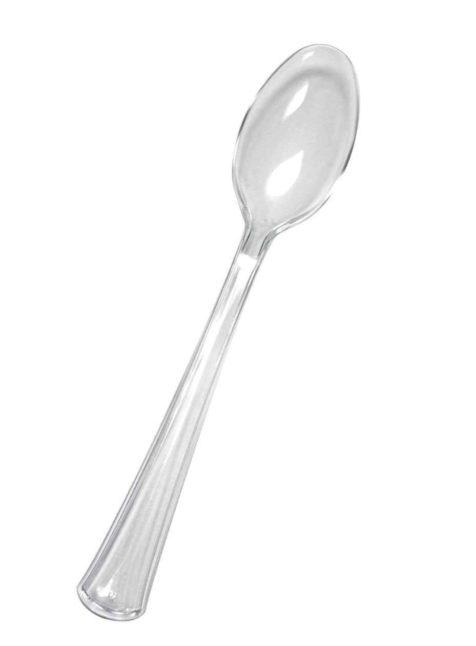 Hotpack Clear Plastic Spoon - 50 Pcs | Disposable Spoons