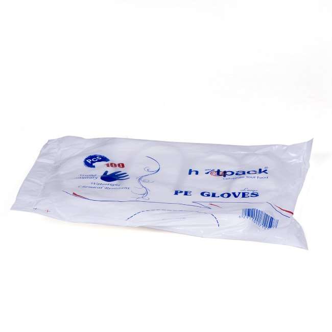 Hotpack Plastic Gloves - 100 Pcs | Disposable Gloves Pack