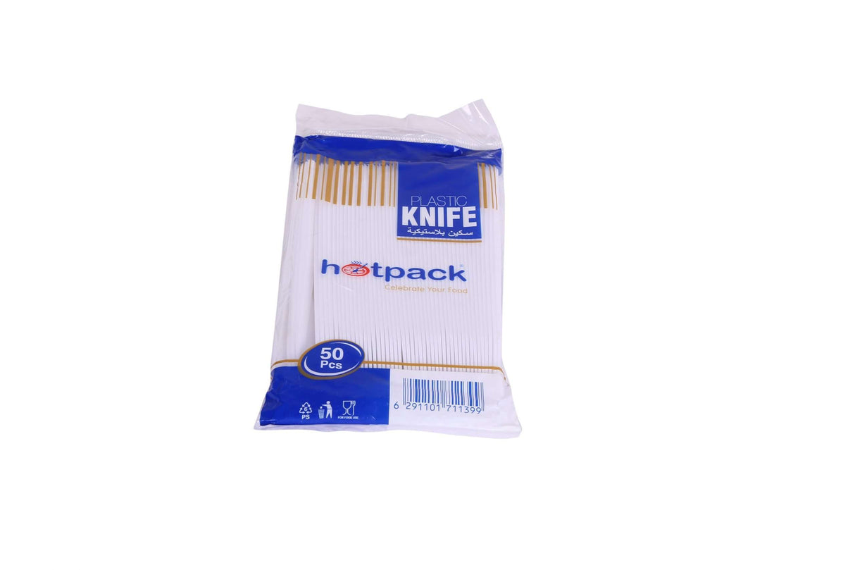 Hotpack Plastic Knife - 50 Pcs | Table Cutlery