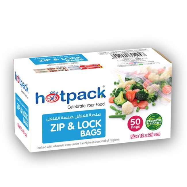 Hotpack Zipper Lock Bag 20 Pcs - 50 Pcs | Resealable Storage Bags