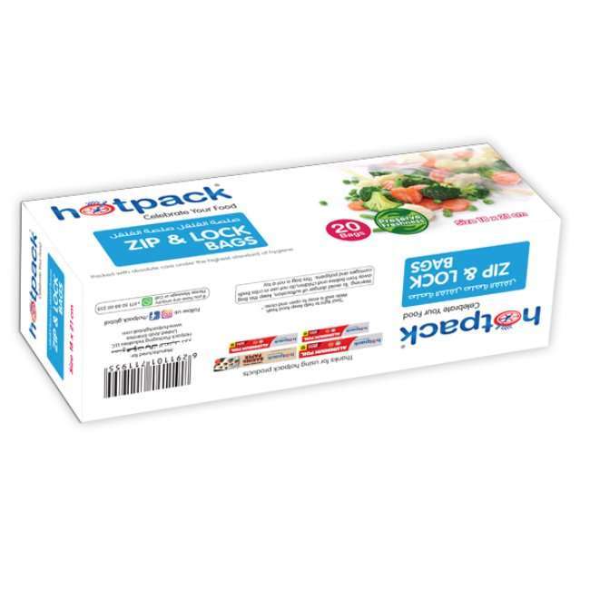 Hotpack Zipper Lock Bag 20 Pcs - 50 Pcs | Resealable Storage Bags