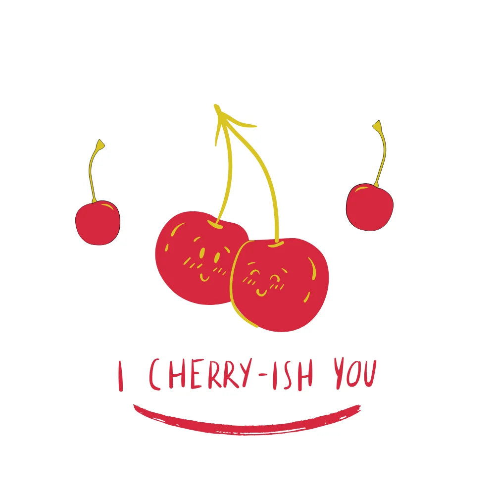 BYFT Whimsical Fruit Tote Bag – “I Cherry-ish You” Artistic Printed Reusable Tote | Eco-Friendly Daily Carry Bag (Set of 1)