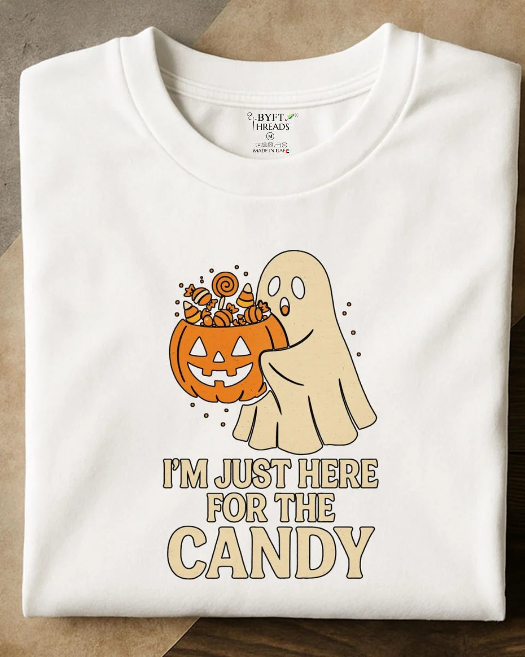 BYFT Threads Personalized Halloween Theme Round Neck T-Shirt