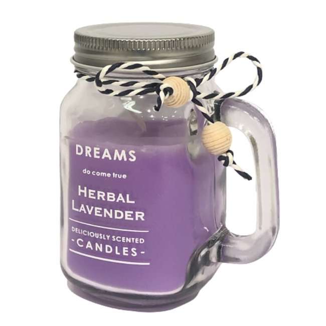 BYFT Scented Jar Candle - Herbal Lavender - Relaxing Aromatherapy Candle for Home & Spa